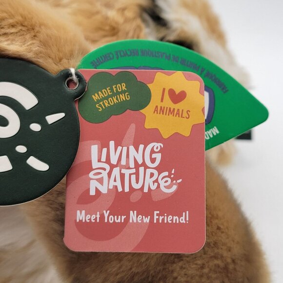 NWT Living Nature Brown Dutch Lop Eared Rabbit 9" Realistic Animal Plush Soft - Picture 2 of 9